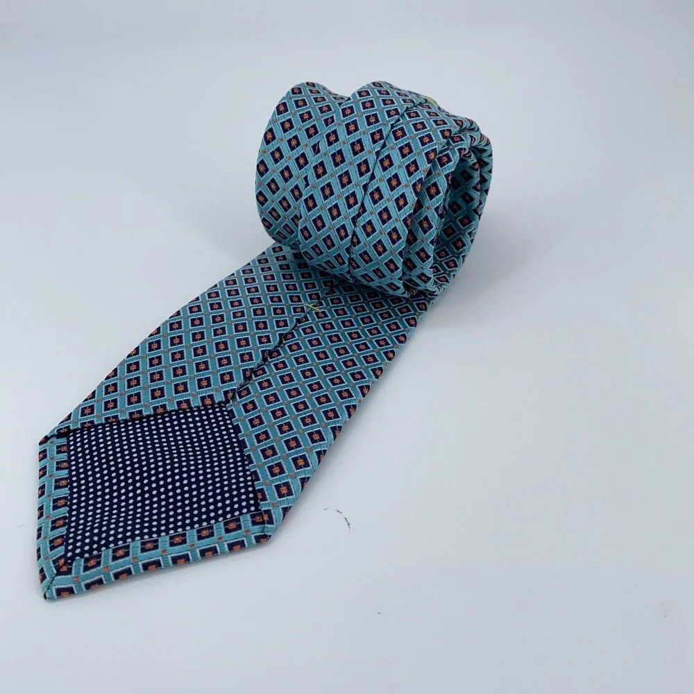 Eton Tie Mens One Size Colorful Patterned Silk Classic‎ Necktie England Made